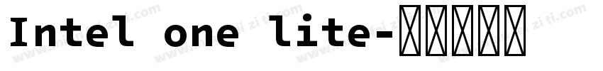 Intel one lite字体转换